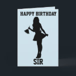 HAPPY BIRTHDAY SIR, FRENCH MAID CARD FOR HUSBAND<br><div class="desc">HAPPY BIRTHDAY SIR ON FRONT. INSIDE READS: YOUR WISH IS MY COMMAND.</div>