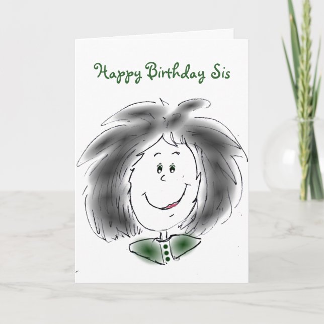 Happy Birthday Sis Card (Front)