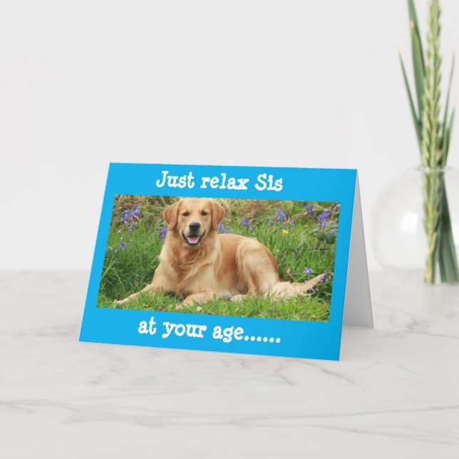 HAPPY BIRTHDAY ***SIS*** REST ON YOUR BIRTHDAY CARD (Front)