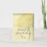 Happy Birthday Sis Sister Card Tulip Yellow Love<br><div class="desc">Tulips are one of my Spring's most beautiful blooms. One of my favorite flowers for sure. Anyone in your life will love this birthday card. You can customize who you wish to send it to. She will be thrilled with the light sunny color with a slightly vintage feel and a...</div>