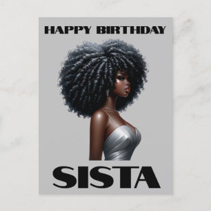 Happy Birthday Sista Black Girl Magic Melanin Love Holiday Postcard