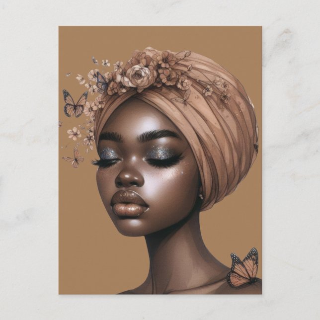 Happy Birthday Sista Black Girl Magic Melanin Love Postcard (Front)