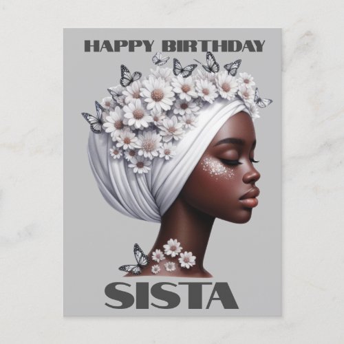 Happy Birthday Sista Black Girl Magic Melanin Love Postcard
