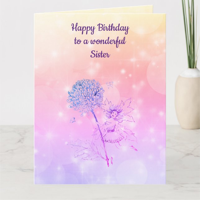 Happy Birthday Sister Card (Front)
