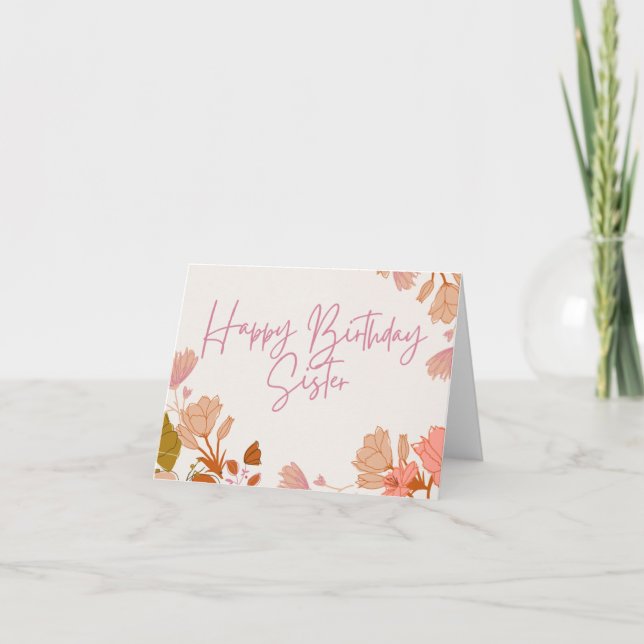 Happy Birthday Sister Card (Front)