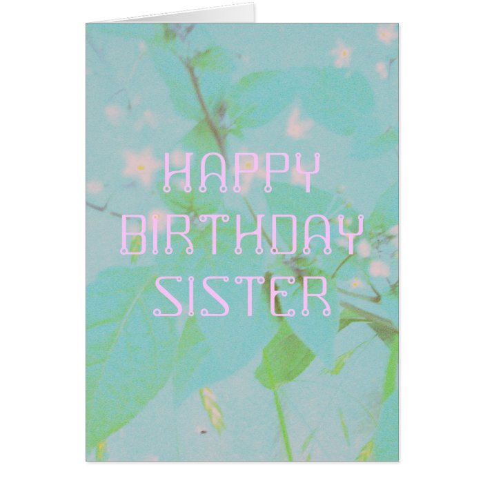 HAPPY BIRTHDAY SISTER CARD