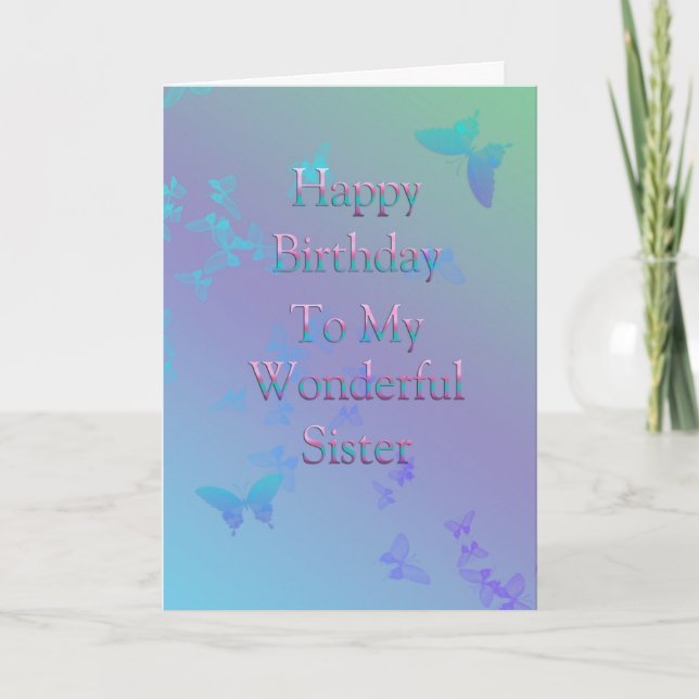 Happy Birthday Sister Card (Front)