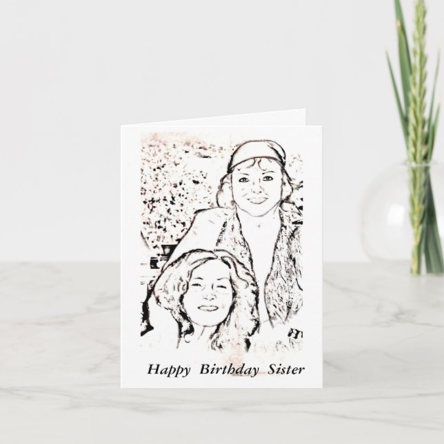 Happy Birthday Sister Card (Front)