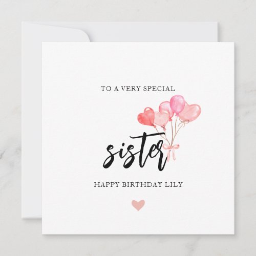 Happy Birthday Sister Card