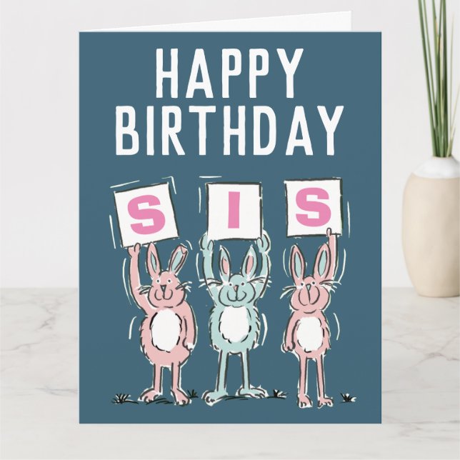 Happy Birthday Sister Card (Front)