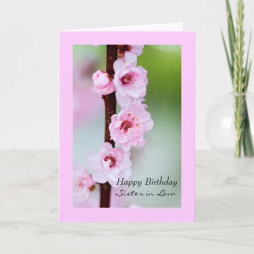Happy Birthday sister in law Card