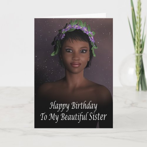 Happy Birthday Sister Pagan Greeting Card