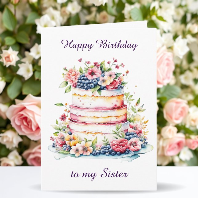 Happy Birthday Sister | Sentimental Personalized Card (Creator Uploaded)