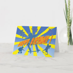 Happy Birthday Skateboarding Card