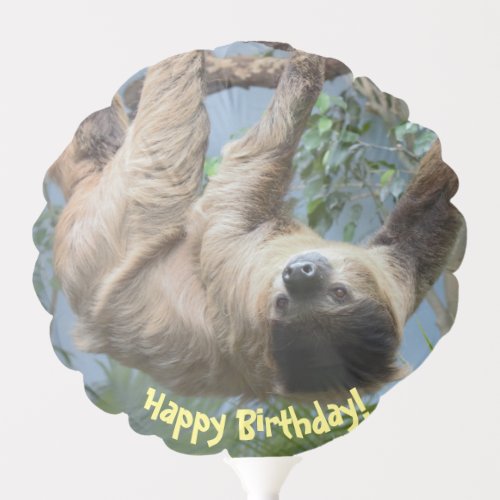Happy Birthday Sloth Balloon