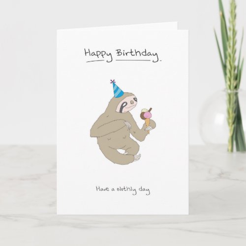 Happy Birthday - Sloth