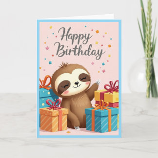 Happy Birthday sloth Card