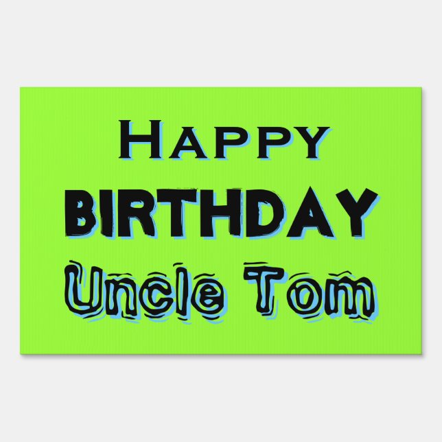 Happy Birthday Small Yard Sign Template (3) (Front)