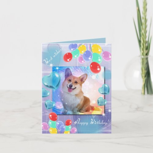 Happy Birthday Smiling Corgi Note Card