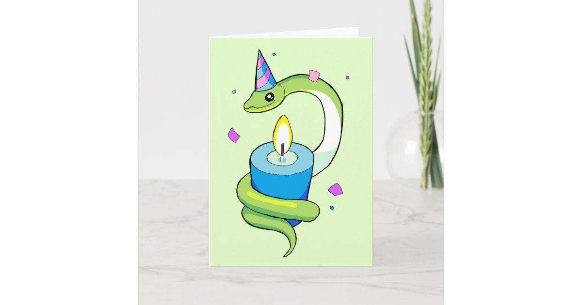 Happy Birthday Snake Card | Zazzle.com