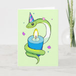 Happy Birthday Snake Card at Zazzle