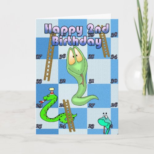 Happy Birthday snakes and ladders game Card