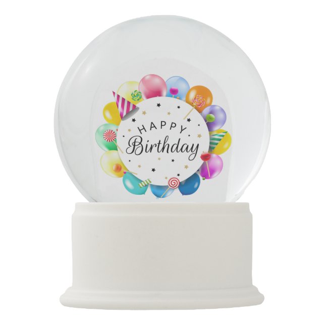 Happy Birthday Snow Globe