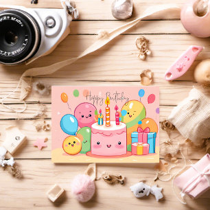 Happy Birthday So Cute ... ✿°•∘ɷ∘•°✿ .. Postcard