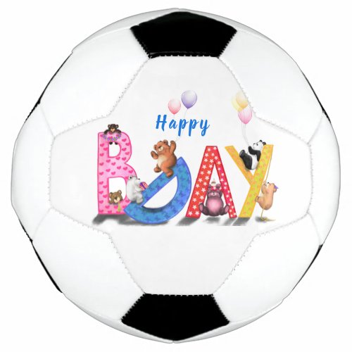 Happy Birthday Soccer Ball Gift Baby Bears Party