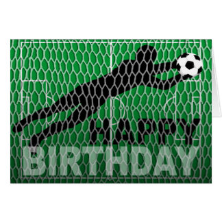 Happy Birthday Soccer Field Goal Cards