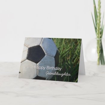 Happy Birthday Soccer Granddaughter Card by janemd_78 at Zazzle