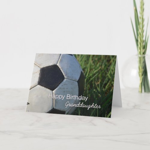 Happy Birthday Soccer Granddaughter Card
