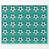 Happy Birthday Soccer Personalized Sports Kids Wrapping Paper (Flat)