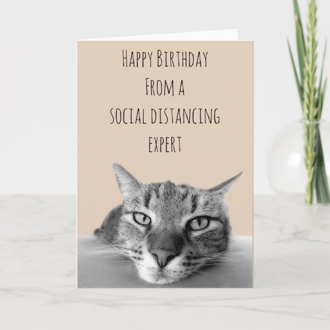 Happy Birthday Social Distancing Card (Front)