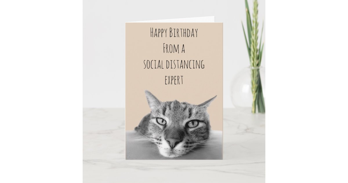 Happy Birthday Social Distancing Card | Zazzle