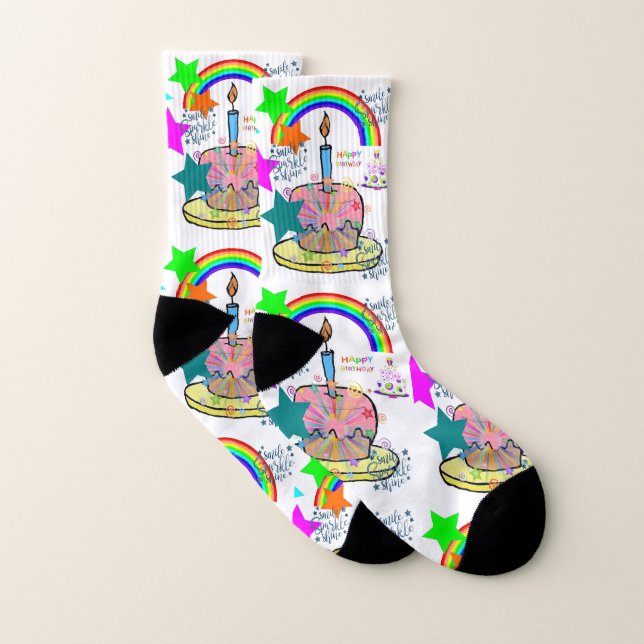 Happy Birthday Socks Men's and Women's (Pair)