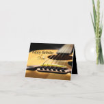 Happy Birthday Son! Acoustic Guitar Photo Holiday Card