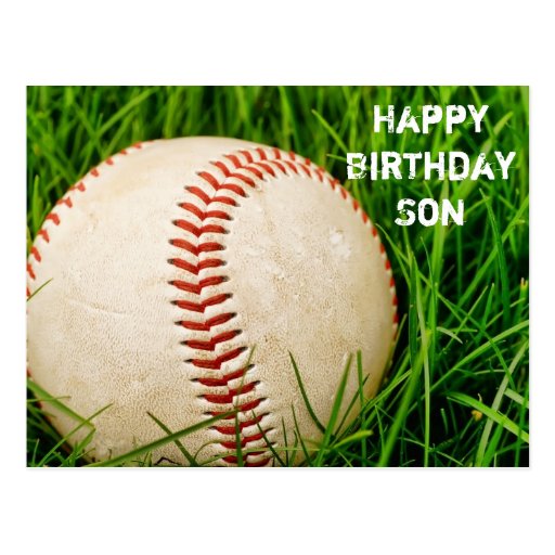 Happy Birthday Son Baseball Postcard | Zazzle