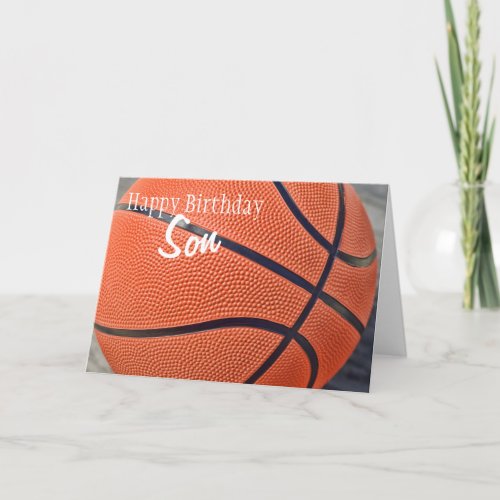 Happy Birthday Son Basketball Card