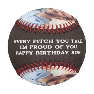 Happy Birthday Son. Custom Photo Baseball