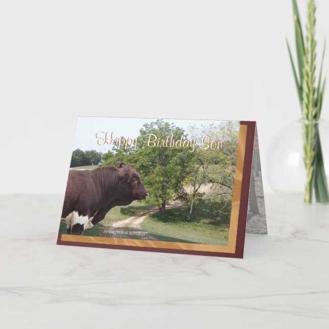 Happy Birthday Son-customize Card (Front)