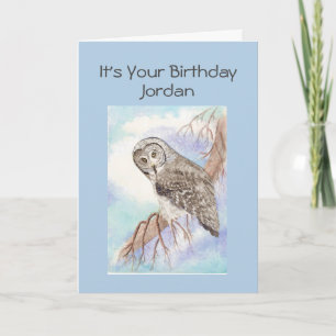Happy Birthday Son, Great Gray Owl, Bird Card