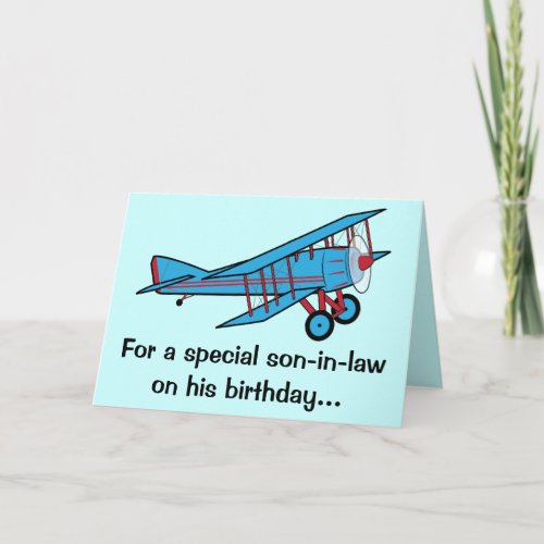 Happy Birthday Son-in-Law Airplane