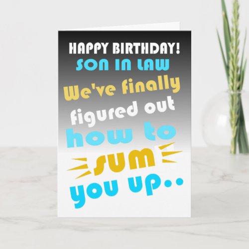 Happy birthday son in law