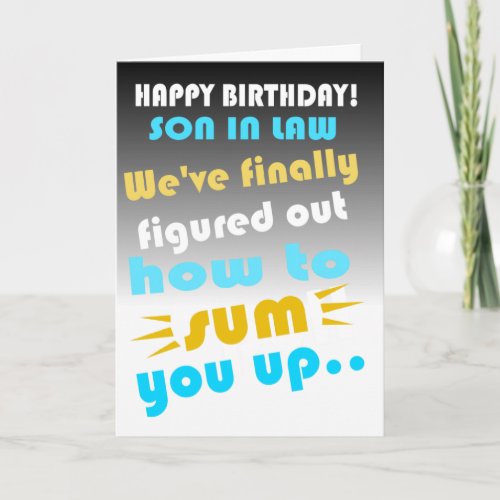 Happy birthday son in law