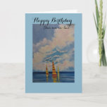 Happy Birthday/Son-in-Law greeting card<br><div class="desc">Original acrylic painting by Dian... Nice and happy view of water,  and sail bots.  A perfect greeting card is a fave son-in-law to enjoy! Inside the card is an address that is sure to receives it!</div>