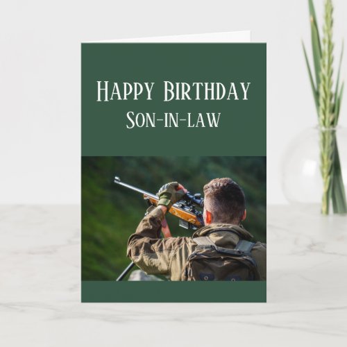 Happy Birthday Son_in_law Hunting Camouflage Card