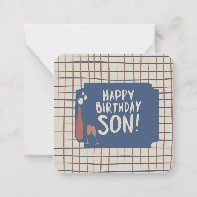 Happy Birthday Son: Note Card (Front)
