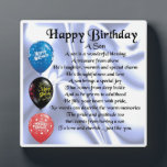 Happy  Birthday Son Poem Plaque<br><div class="desc">A great personalised gift for a son on his  Birthday.

This item can be personalised or just purchased as it is</div>