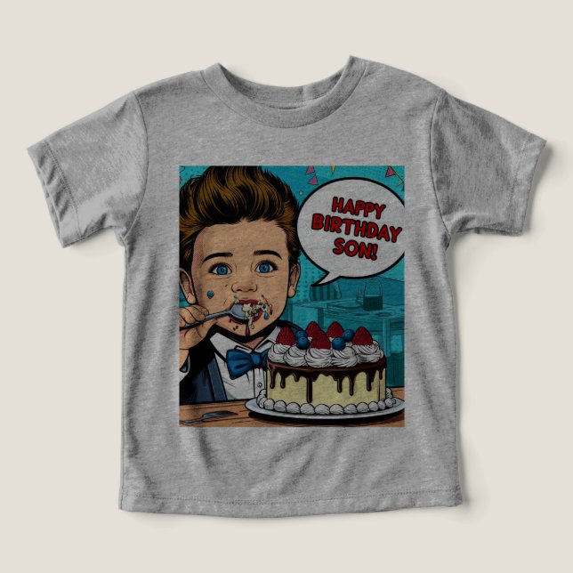 Happy Birthday, Son - Toddler's Birthday T-Shirt Toddler T-shirt (Design Front)